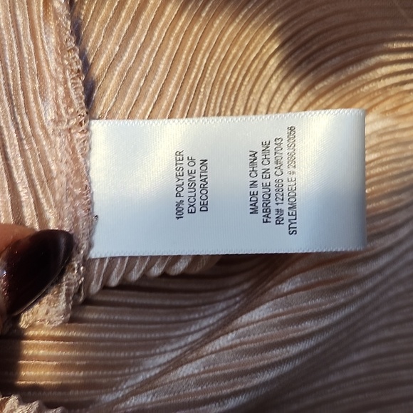 Chenault  metallic RoseGold color blouse   size large - Picture 6 of 7